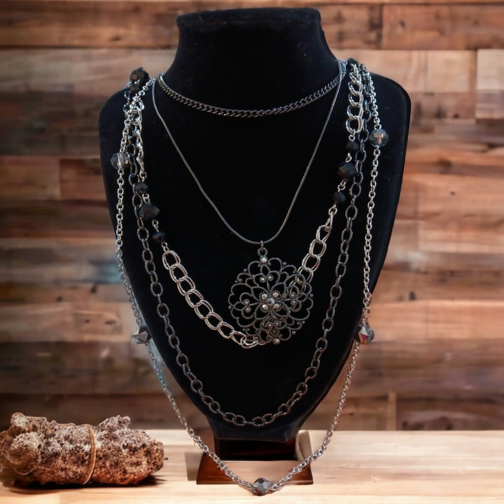 LB costume necklace